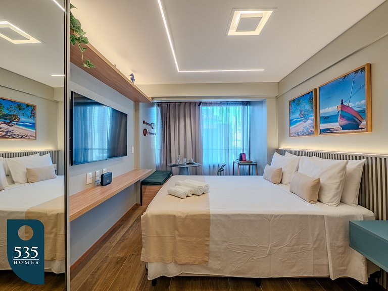Apartamento com linda decoração no Único Barra