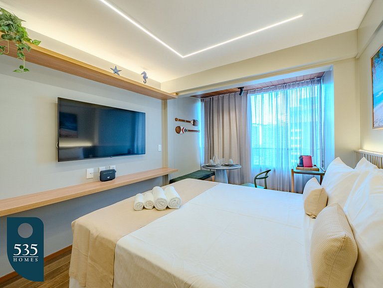 Apartamento com linda decoração no Único Barra