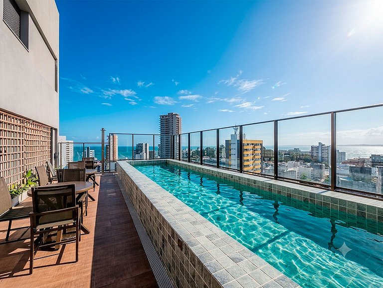 Apartamento com linda decoração no Único Barra