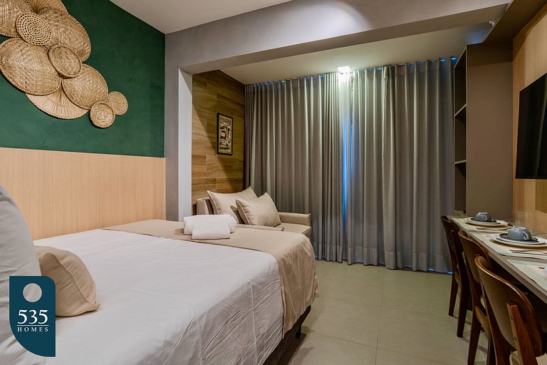 Modern Studio Paralela Sleeps 3 Premium Location
