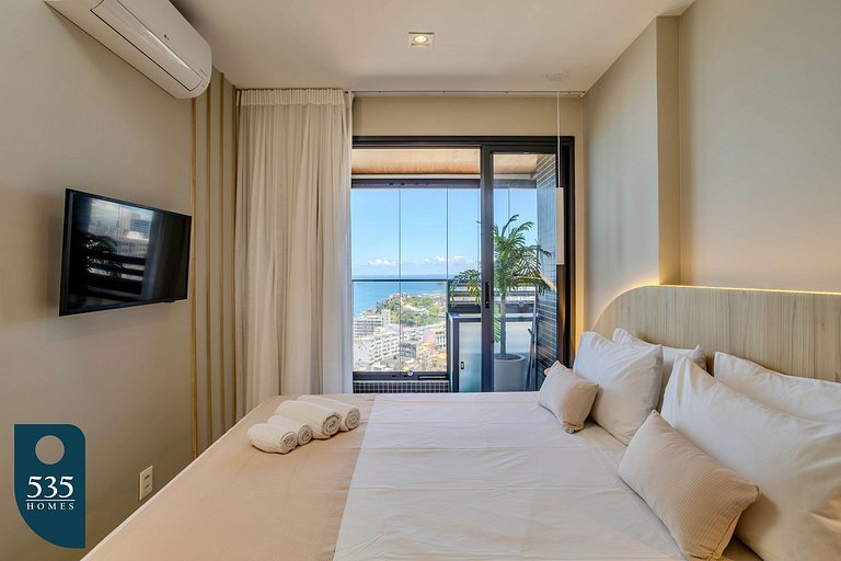 Apartamento com Vista Mar e Piscina no Rooftop