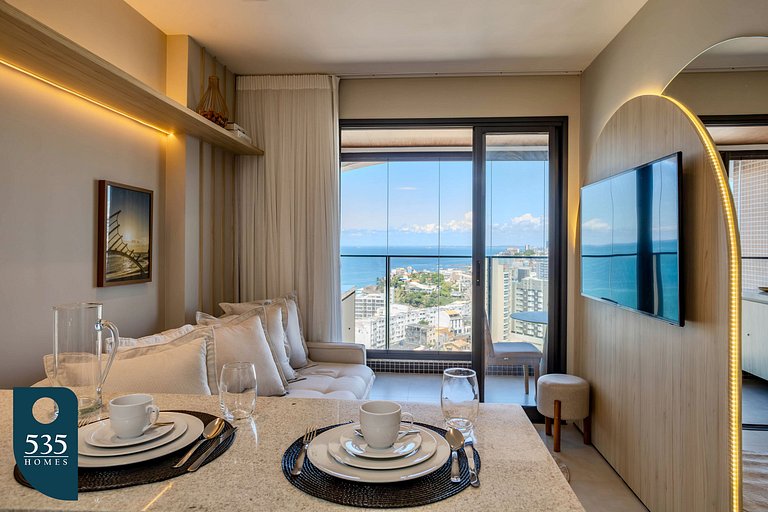 Apartamento com Vista Mar e Piscina no Rooftop