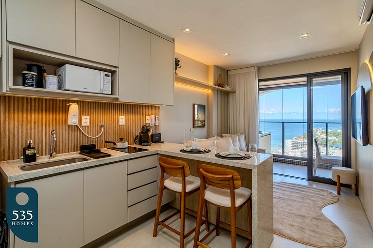 Apartamento com Vista Mar e Piscina no Rooftop