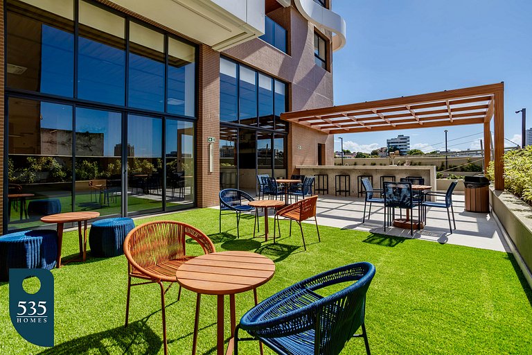 Apartamento com Vista Mar e Piscina no Rooftop