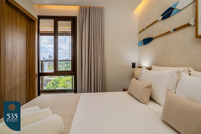 Apartamento moderno com piscina e próximo a Praia