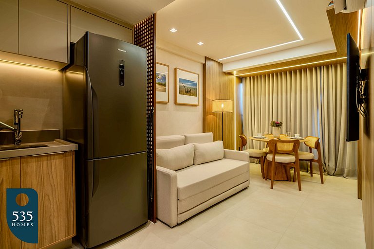 Apartamento moderno com piscina e próximo a Praia